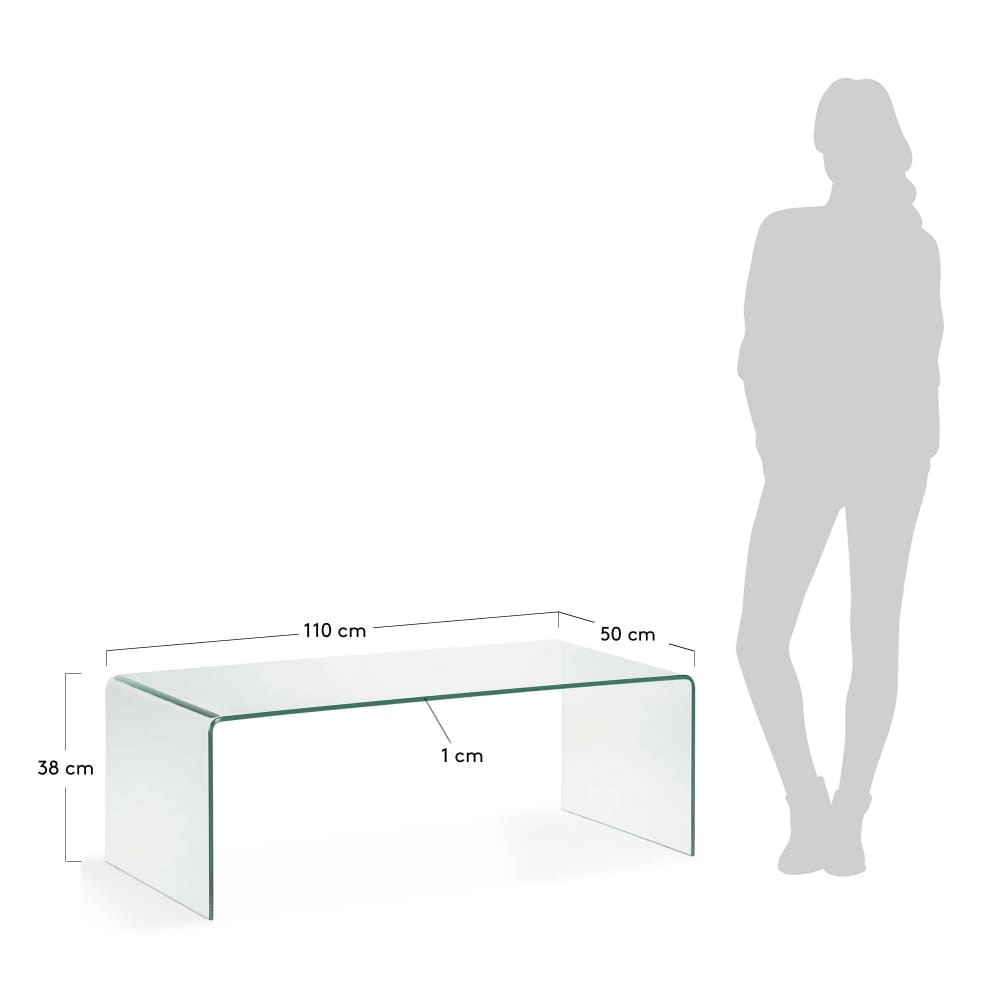 Table basse Burano en verre 110 x 50 cm - view 4