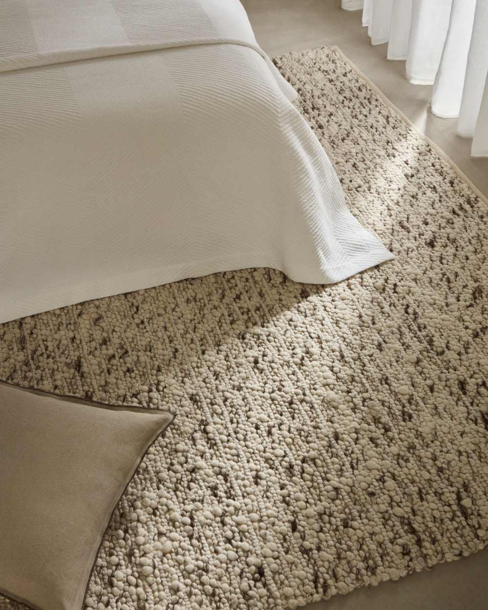 Tapis Manilva en laine et coton marron 200 x 300 cm - view 2