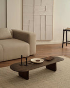 Table basse Pirita en bois de chêne finition foncée 147 x 65 cm FSC 100 % - view 2