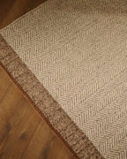 Tapis Nifelia jacquard en laine beige 160 x 230 cm - view 2