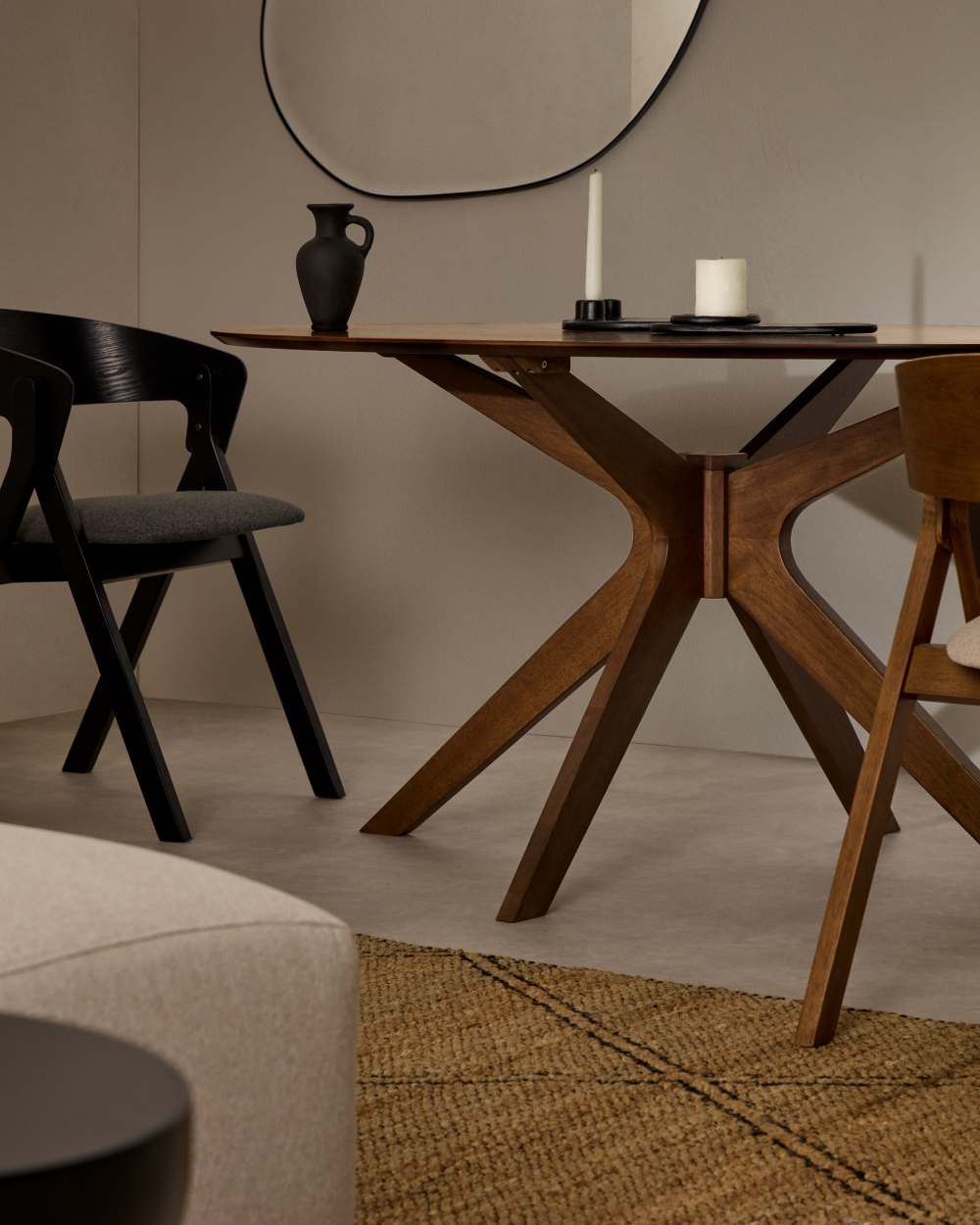 Table Naanim en placage de noyer 180 x 110 cm - view 2