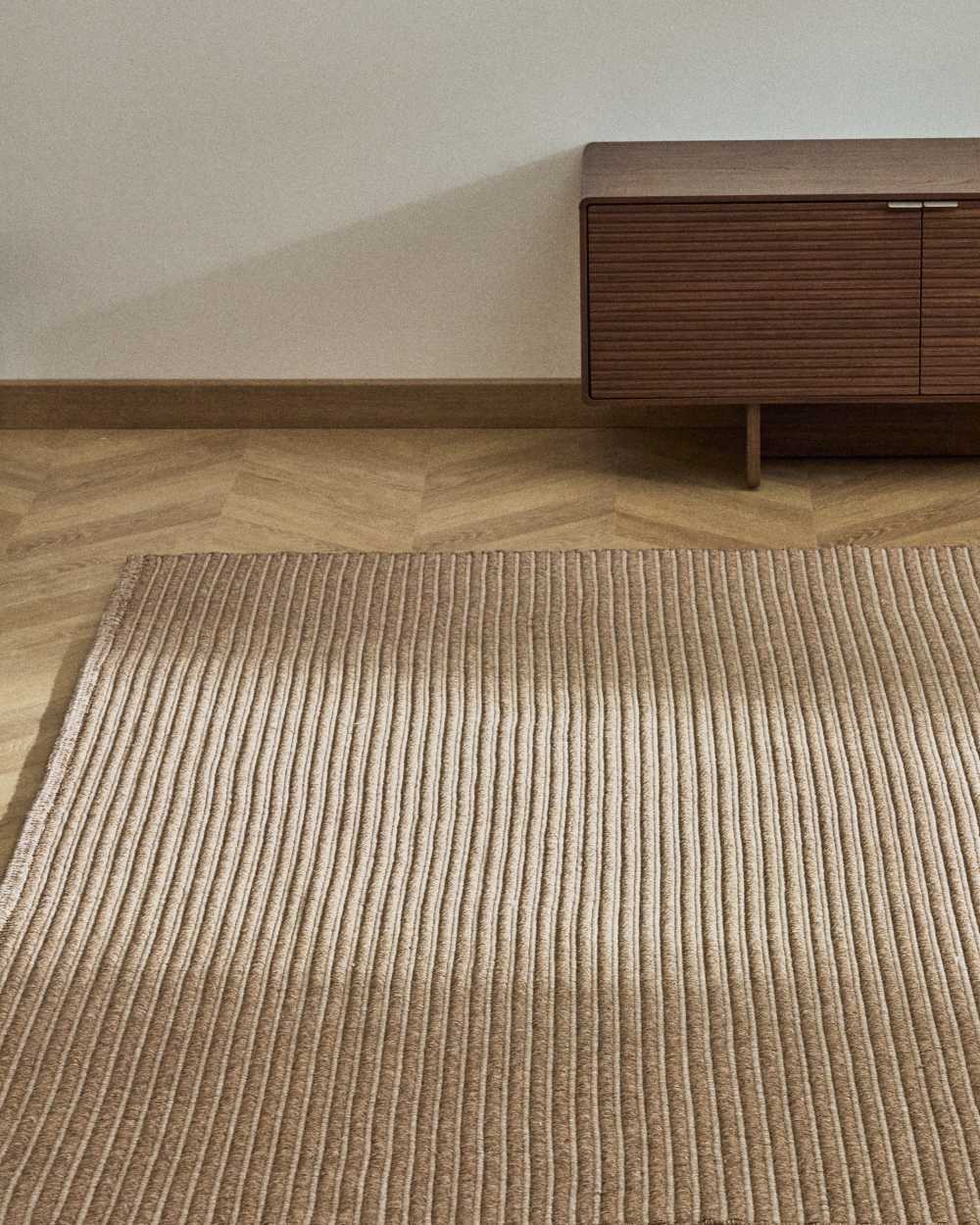Tapis Ardelia en fibres synthétiques beige 160 x 230 cm - view 2