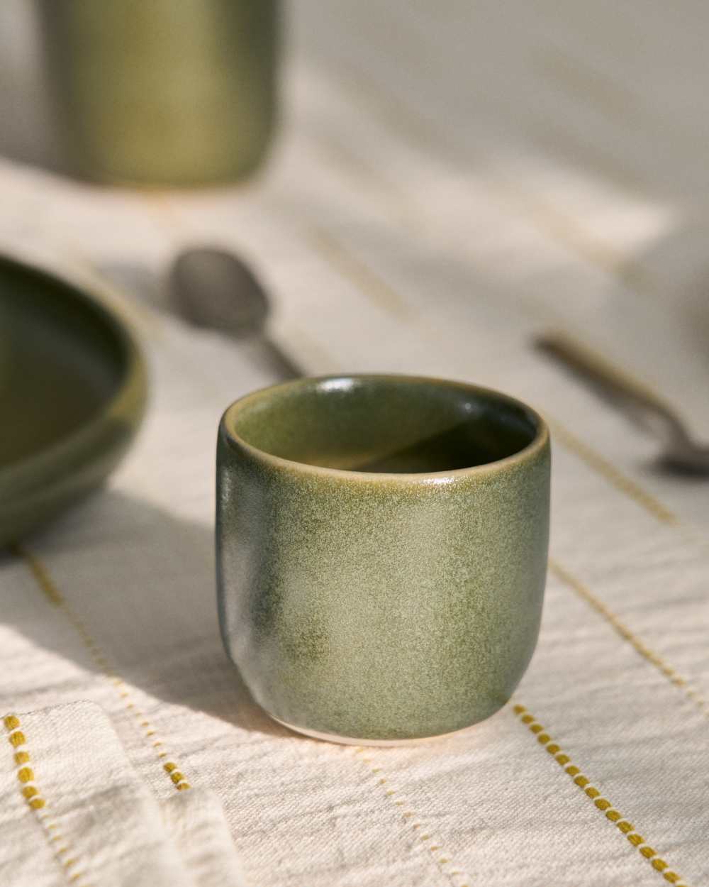 Tasse Uilo en céramique verte - view 2