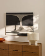 Tableau abstrait Onure noir et blanc 80 x 100 cm - view 2