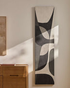 Tableau abstrait Onure noir et blanc 45 x 180 cm - view 5