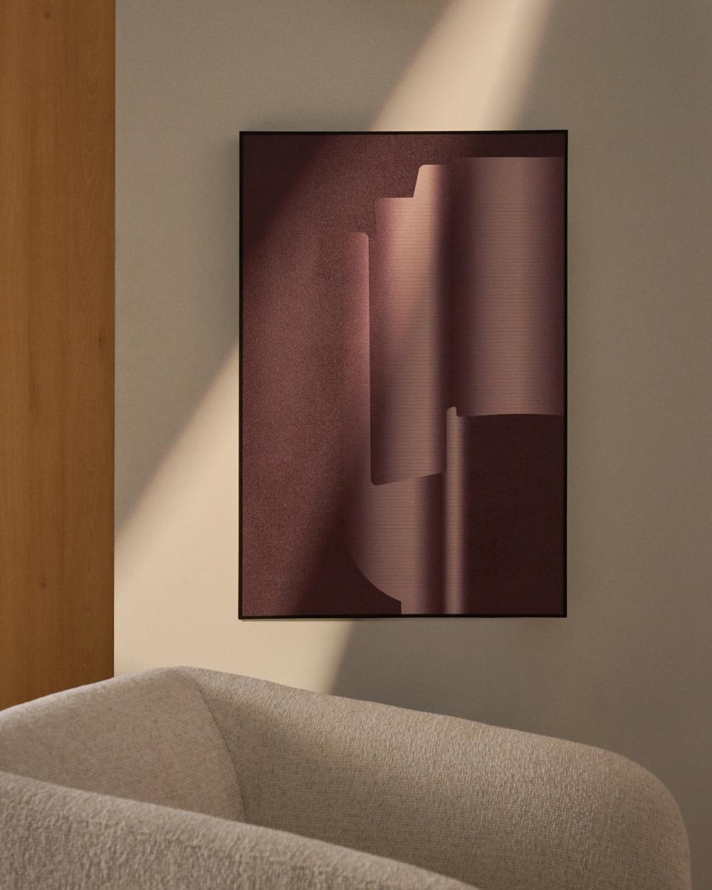Tableau abstrait Imaro marron 60 x 90 cm - view 2