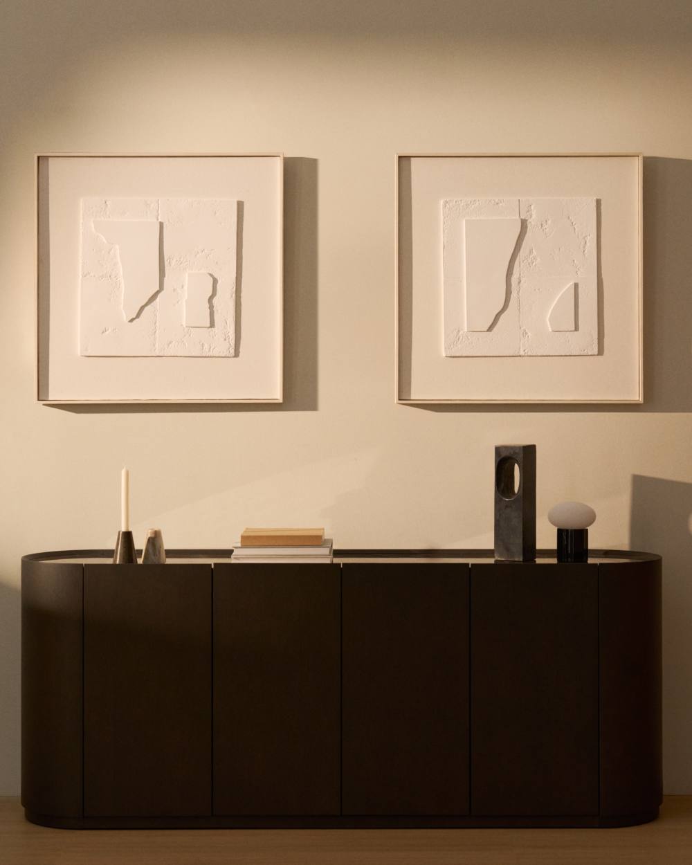 Tableau abstrait Gadir blanc 80 x 80 cm - view 4