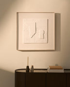 Tableau abstrait Gadir blanc 80 x 80 cm - view 2