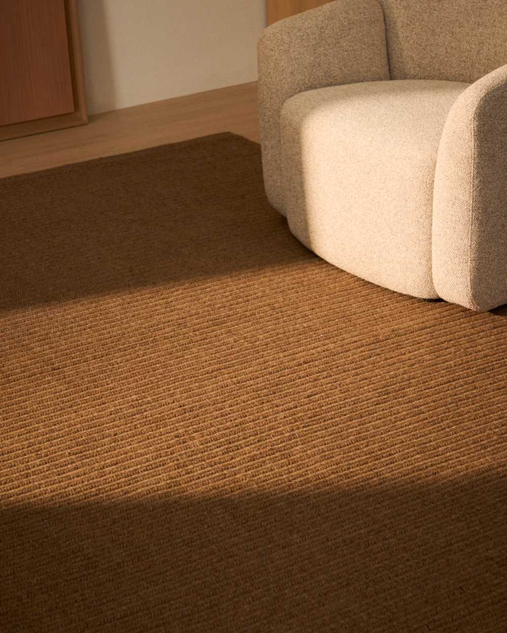 Tapis Imerna en mélange de laine marron 200 x 300 cm - view 2