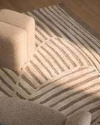 Tapis Colire en laine et viscose beige 160 x 230 cm - view 2