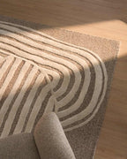 Tapis Colire en laine et viscose beige 160 x 230 cm - view 4