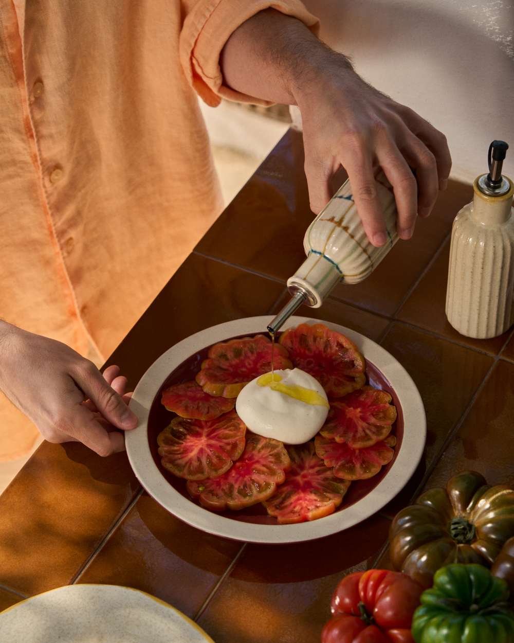 Assiette Doren en céramique grenat - view 4