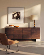 Buffet Norlen 4 portes et 2 tiroirs en placage de noyer FSC Mix Credit 194,5 x 78 cm - view 2