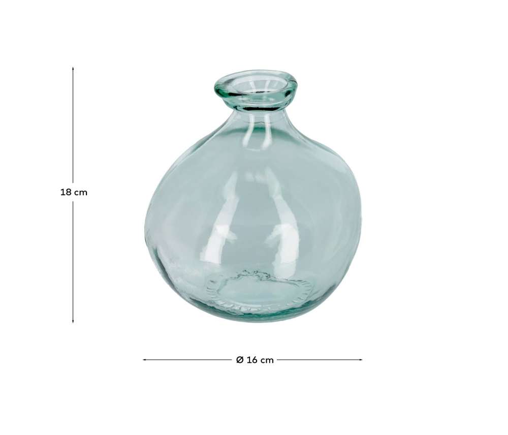 Vase Brenna transparent petit format en verre 100% recyclé - view 5