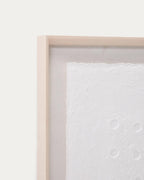 Tableau abstrait Olvin en papier recyclé blanc avec reliefs faits à la main 94 x 74 cm - view 3
