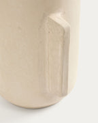 Vase Mireni en papier mâché beige 38 cm - view 3
