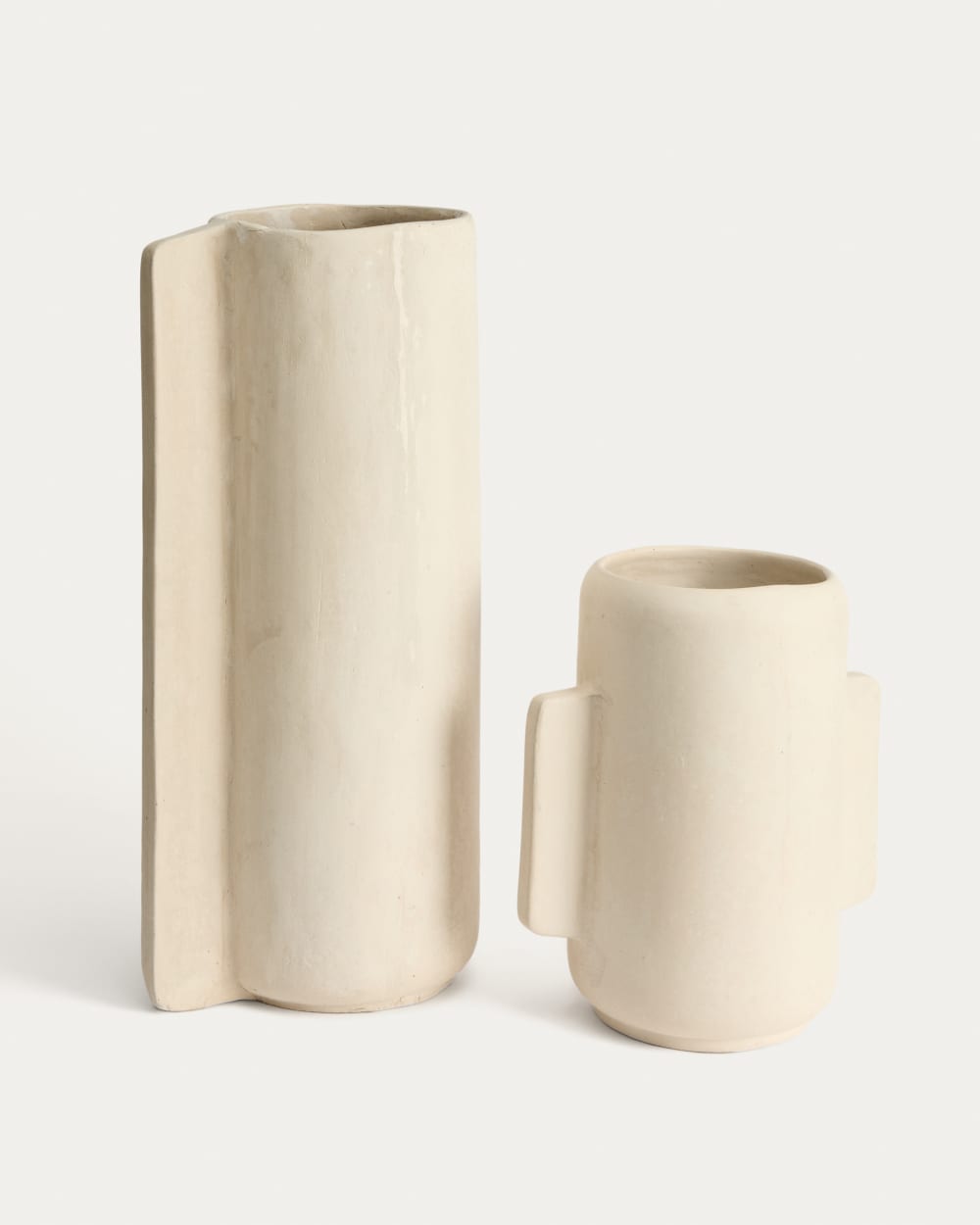 Vase Mireni en papier mâché beige 38 cm - view 5