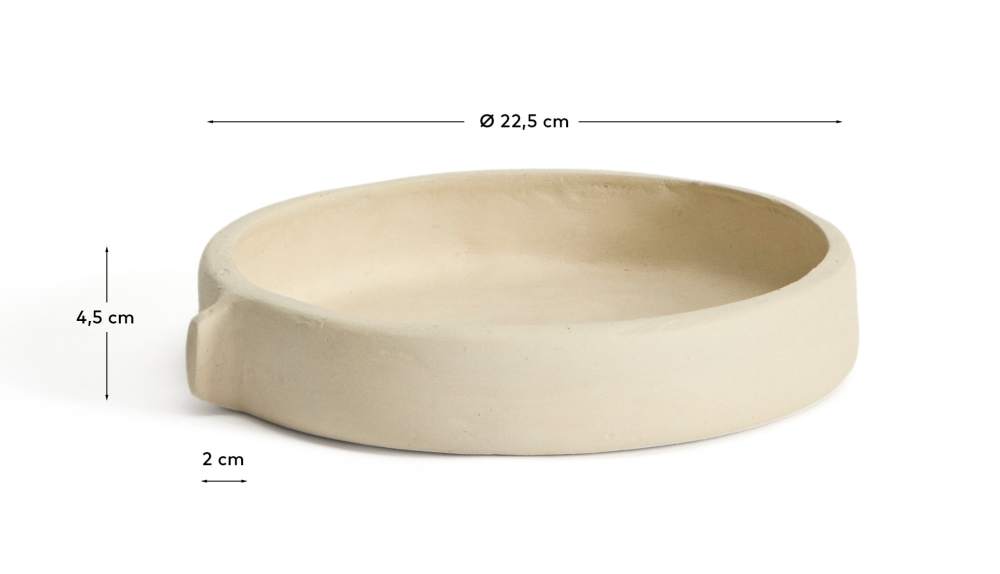 Centre de table Mireni en papier mâché beige Ø 22,5 cm - view 6