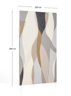Toile abstraite Marvilo grise et moutarde 120 x 200 cm - view 6