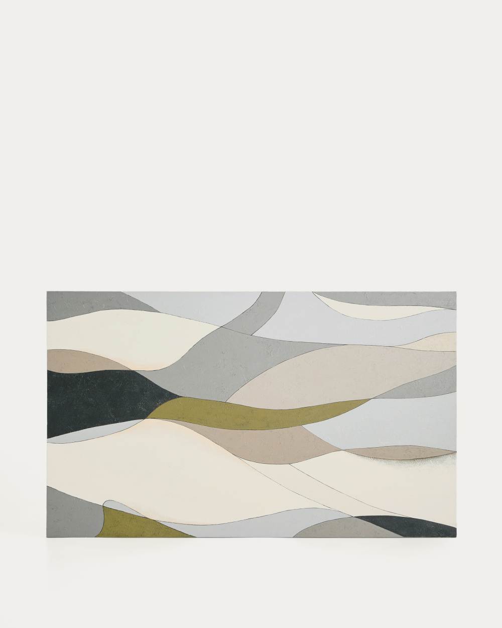 Toile abstraite Marvilo grise et moutarde 120 x 200 cm - view 5