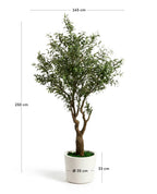 Arbre artificiel Olivo avec cache-pot blanc 250 cm - view 6
