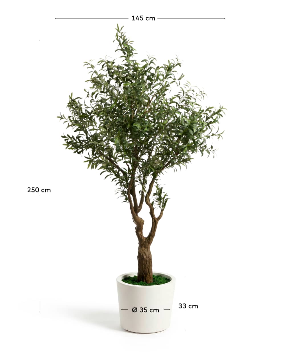 Arbre artificiel Olivo avec cache-pot blanc 250 cm - view 6