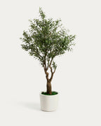 Arbre artificiel Olivo avec cache-pot blanc 250 cm