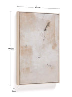 Tableau abstrait Silpa beige 60 x 90 cm - view 6