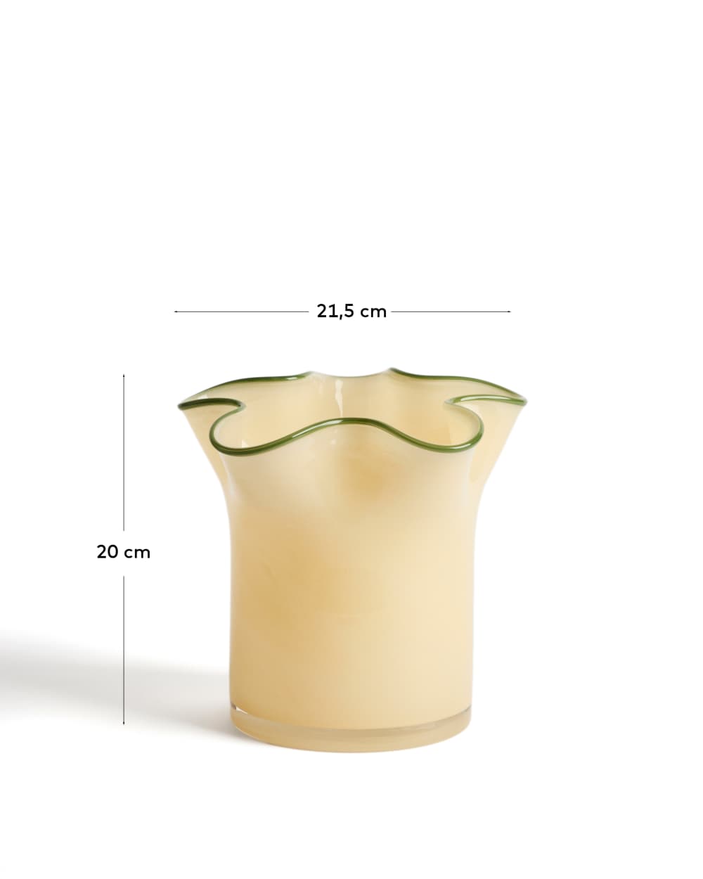Vase Endasi en verre jaune 19,5 cm - view 6