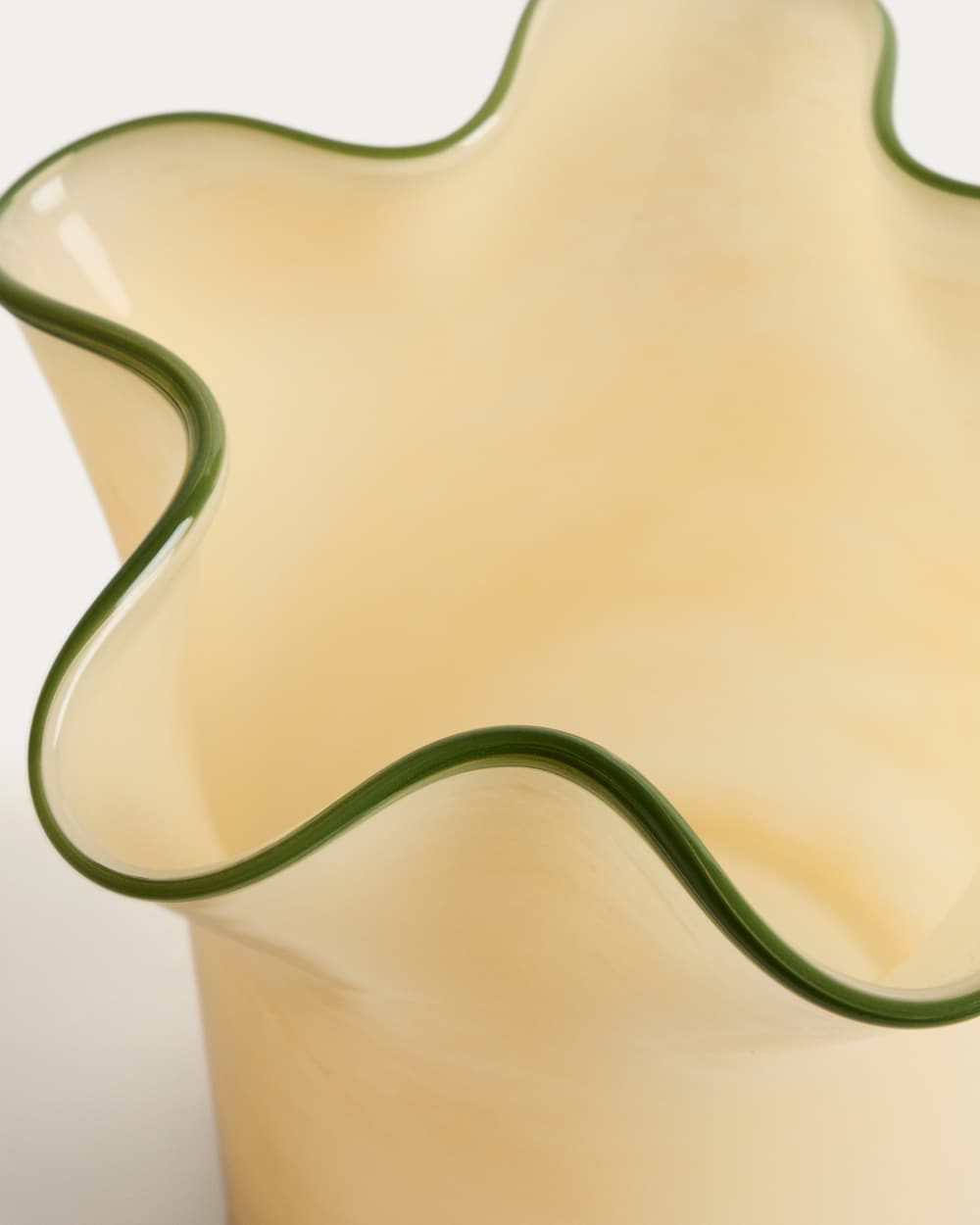 Vase Endasi en verre jaune 19,5 cm - view 3