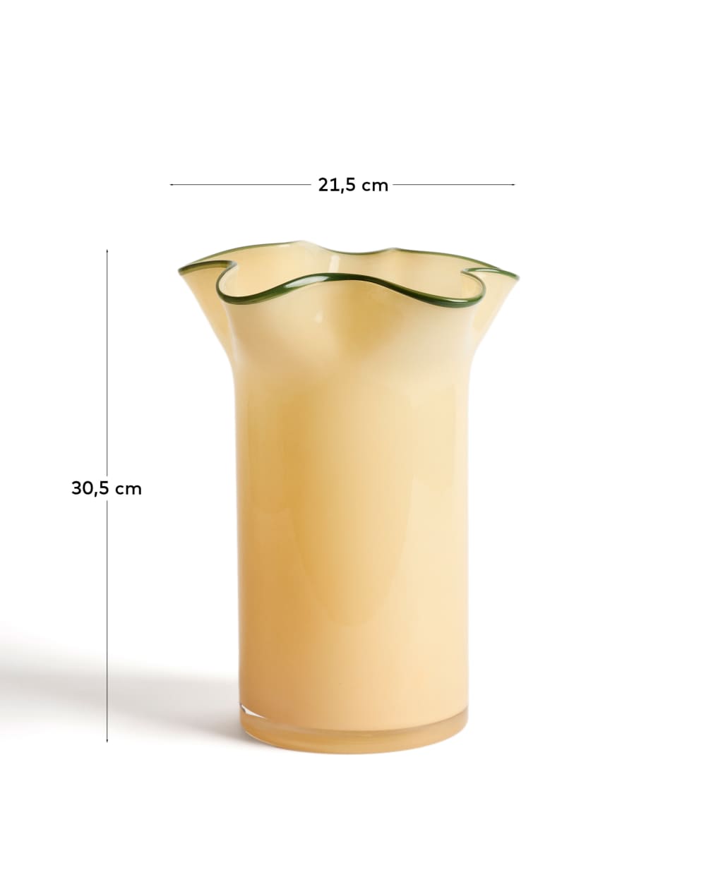 Vase Endasi en verre jaune 31 cm - view 6