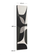 Tableau abstrait Onure noir et blanc 45 x 180 cm - view 6