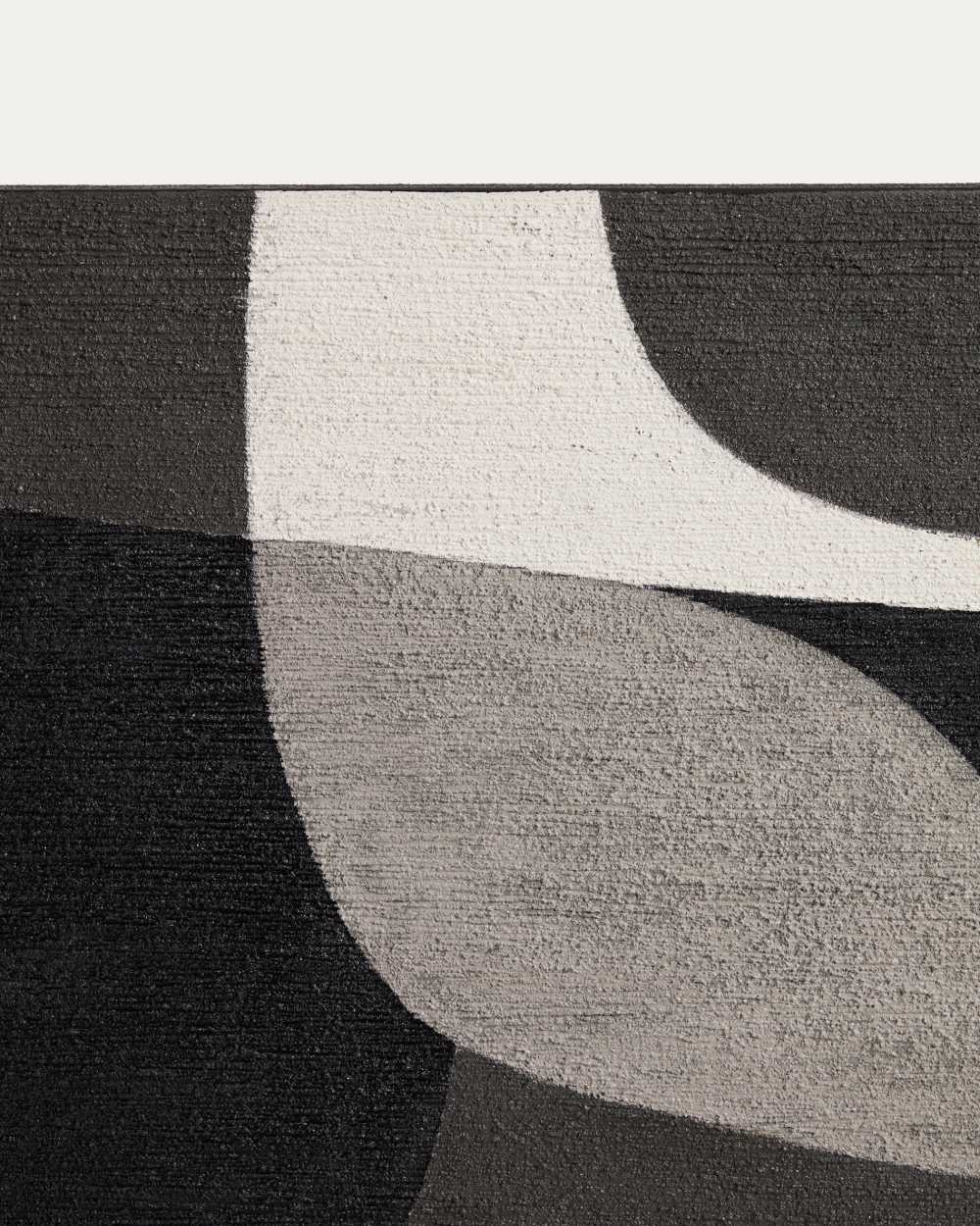 Tableau abstrait Onure noir et blanc 45 x 180 cm - view 3