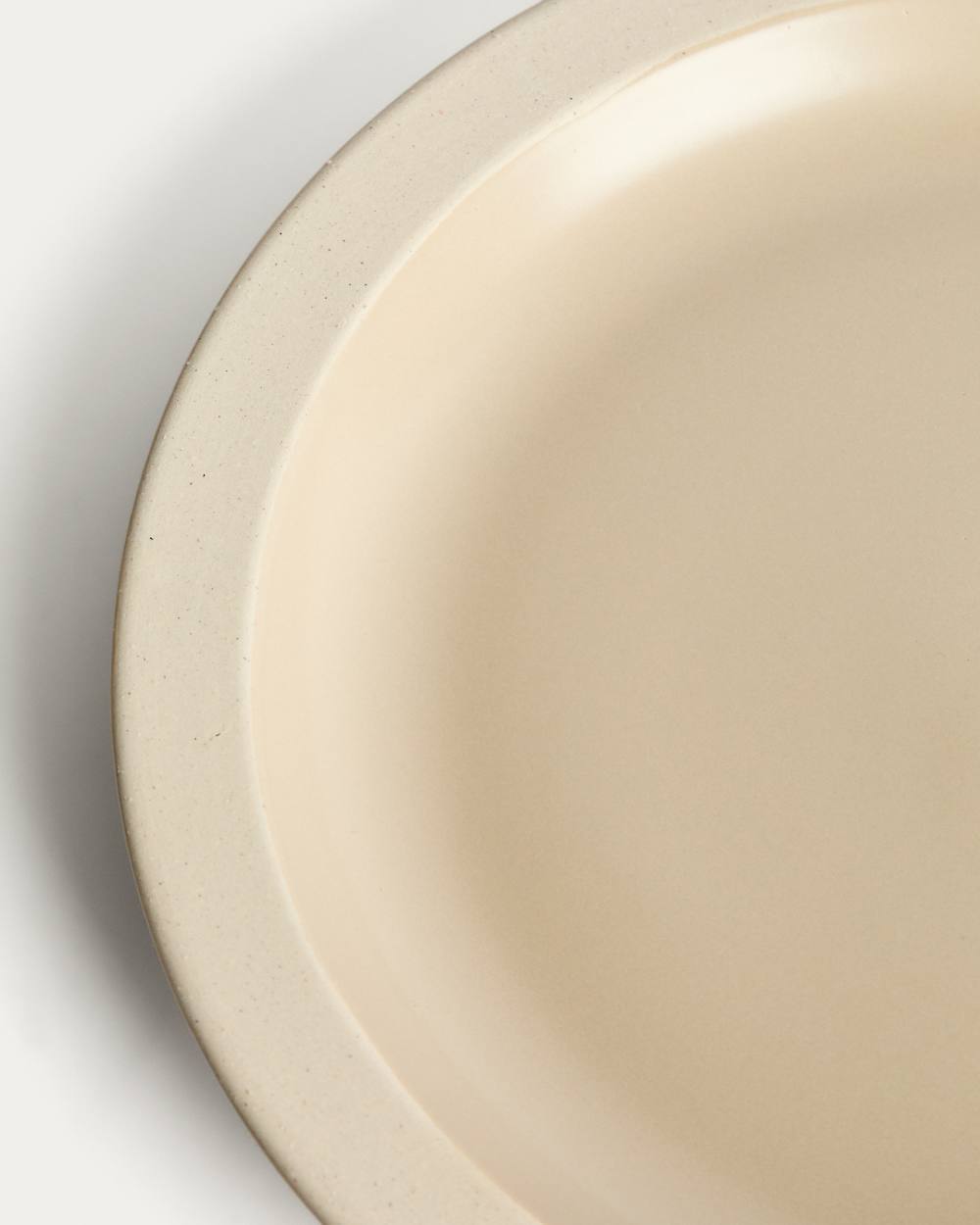 Assiette Doren en céramique beige - view 2