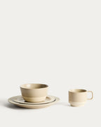 Assiette Doren en céramique beige - view 3
