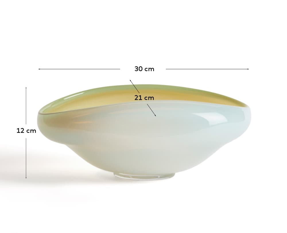 Centre de table Nodila en verre blanc 30 x 21 cm - view 6