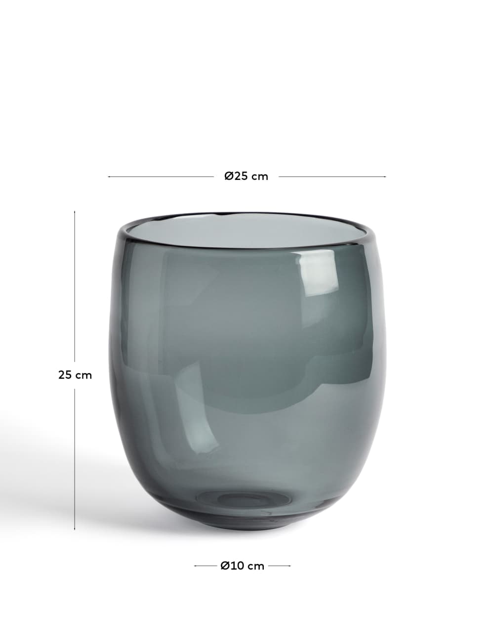 Centre de table Sirau en verre gris Ø 24 cm - view 6