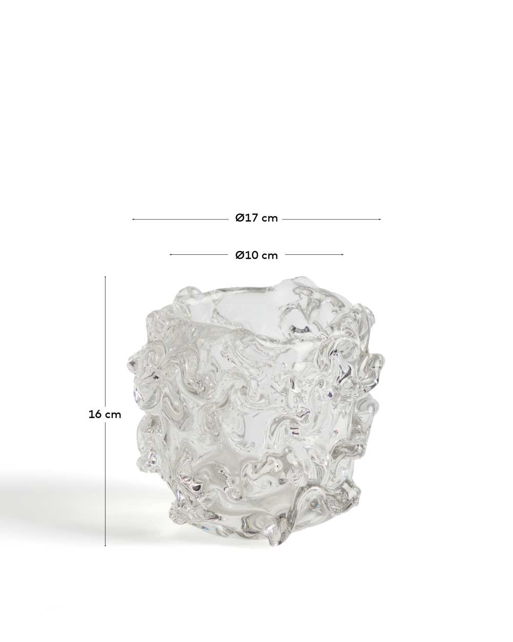 Centre de table Vorma en verre transparent Ø 17,5 cm - view 6