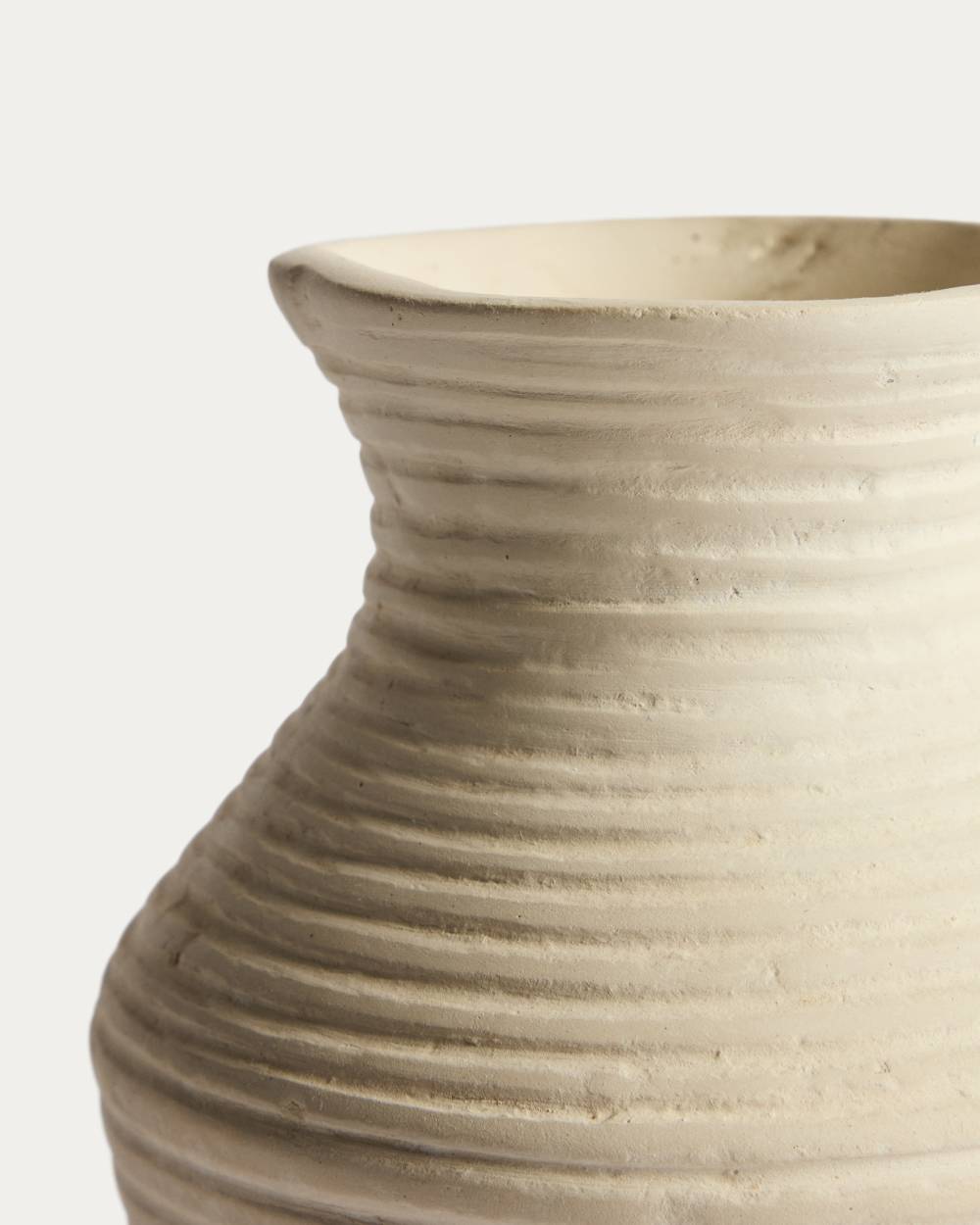 Vase Pria en papier mâché beige 25 cm - view 5