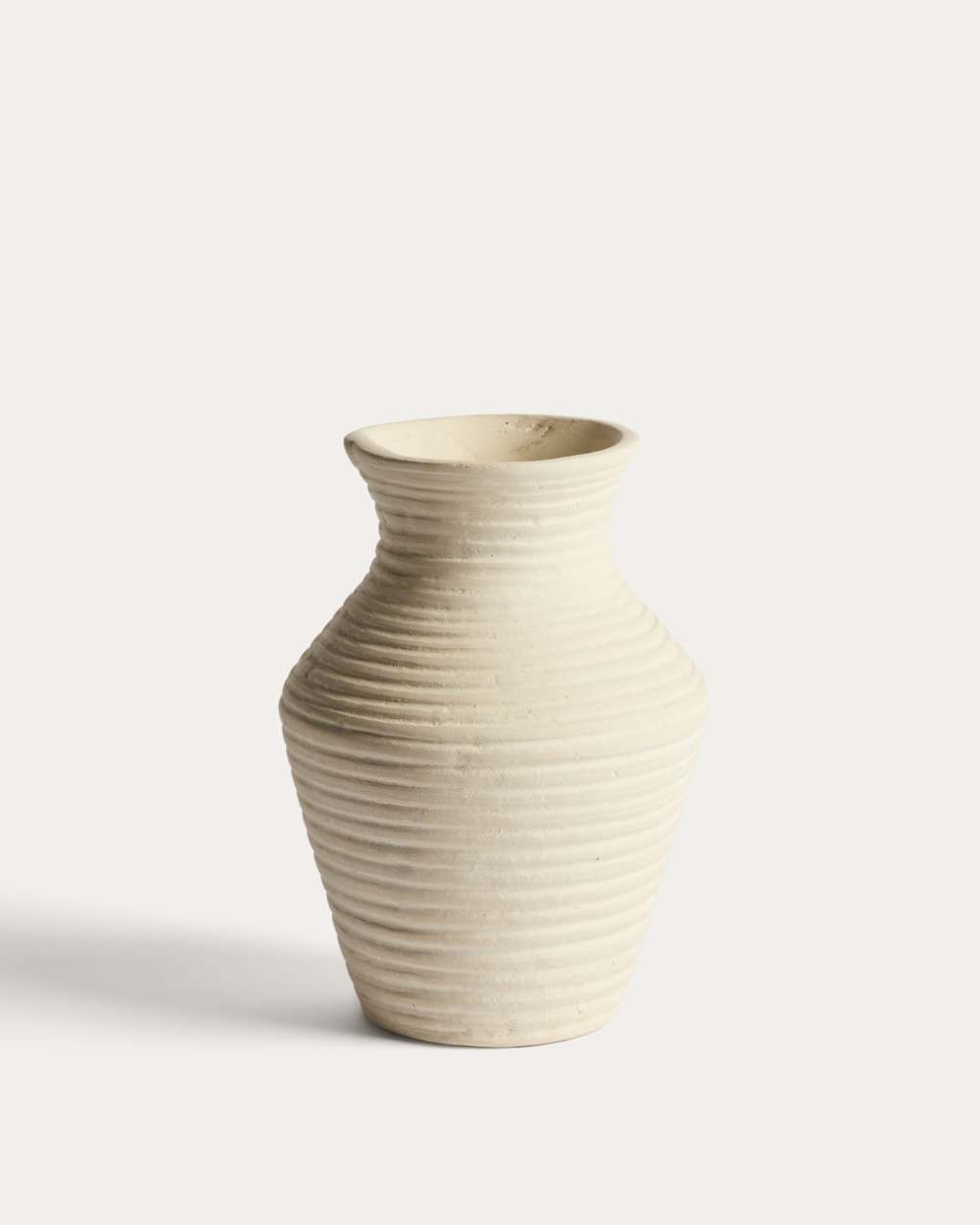 Vase Pria en papier mâché beige 25 cm