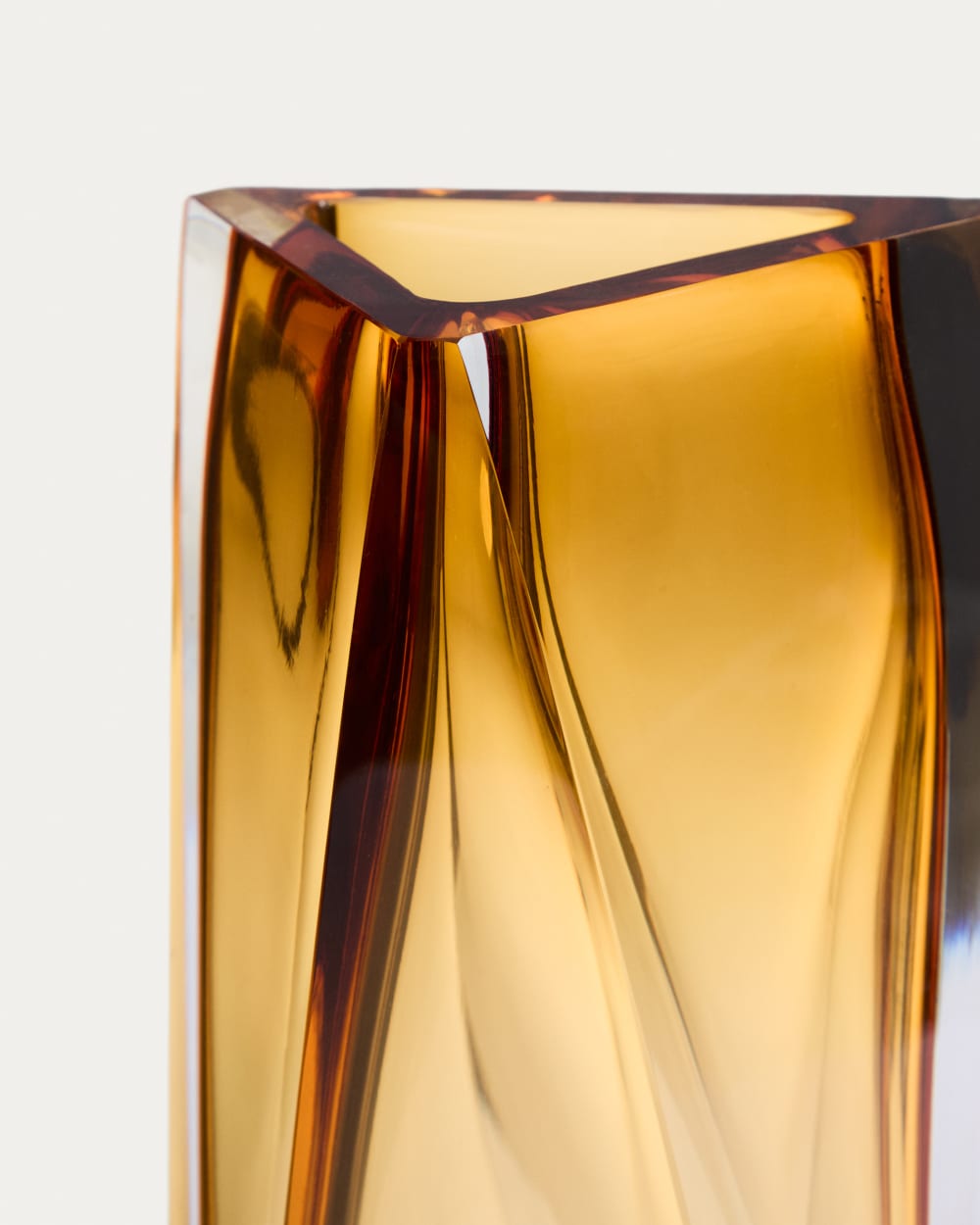 Vase Uconi en verre ambré 31 cm - view 6