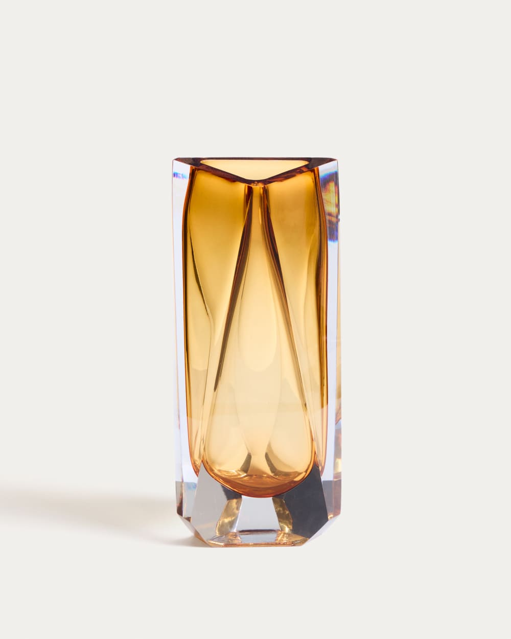 Vase Uconi en verre ambré 31 cm