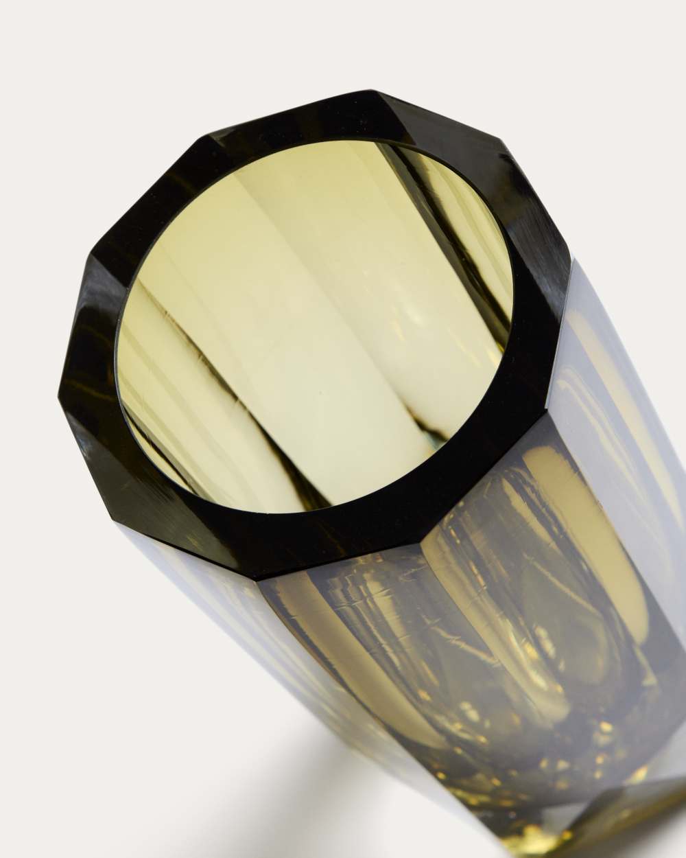 Vase en verre Uconi vert olive 26 cm - view 3
