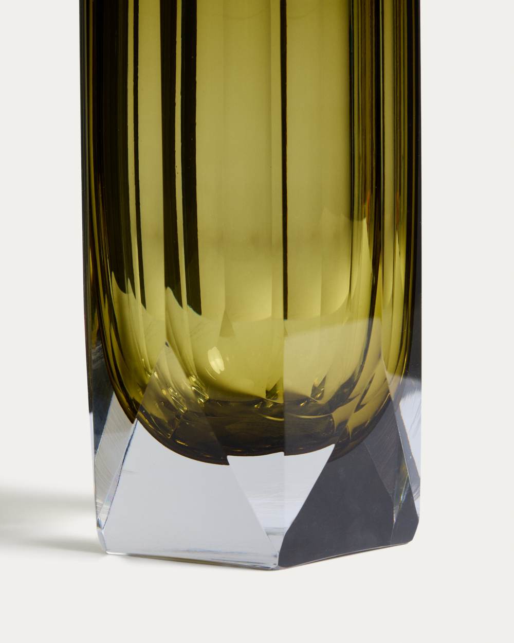 Vase en verre Uconi vert olive 26 cm - view 5