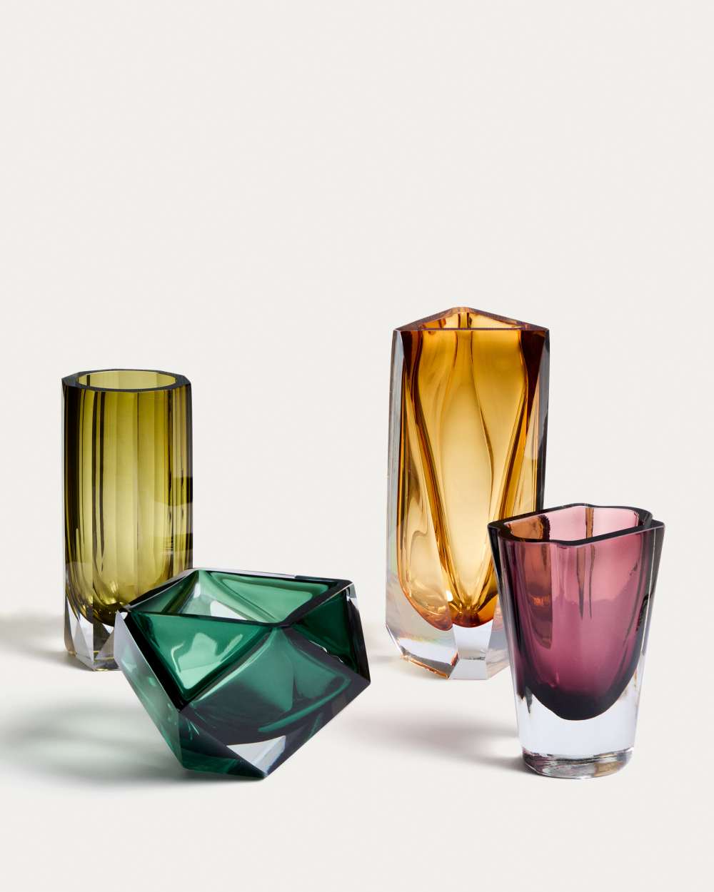 Vase en verre Uconi vert olive 26 cm - view 6