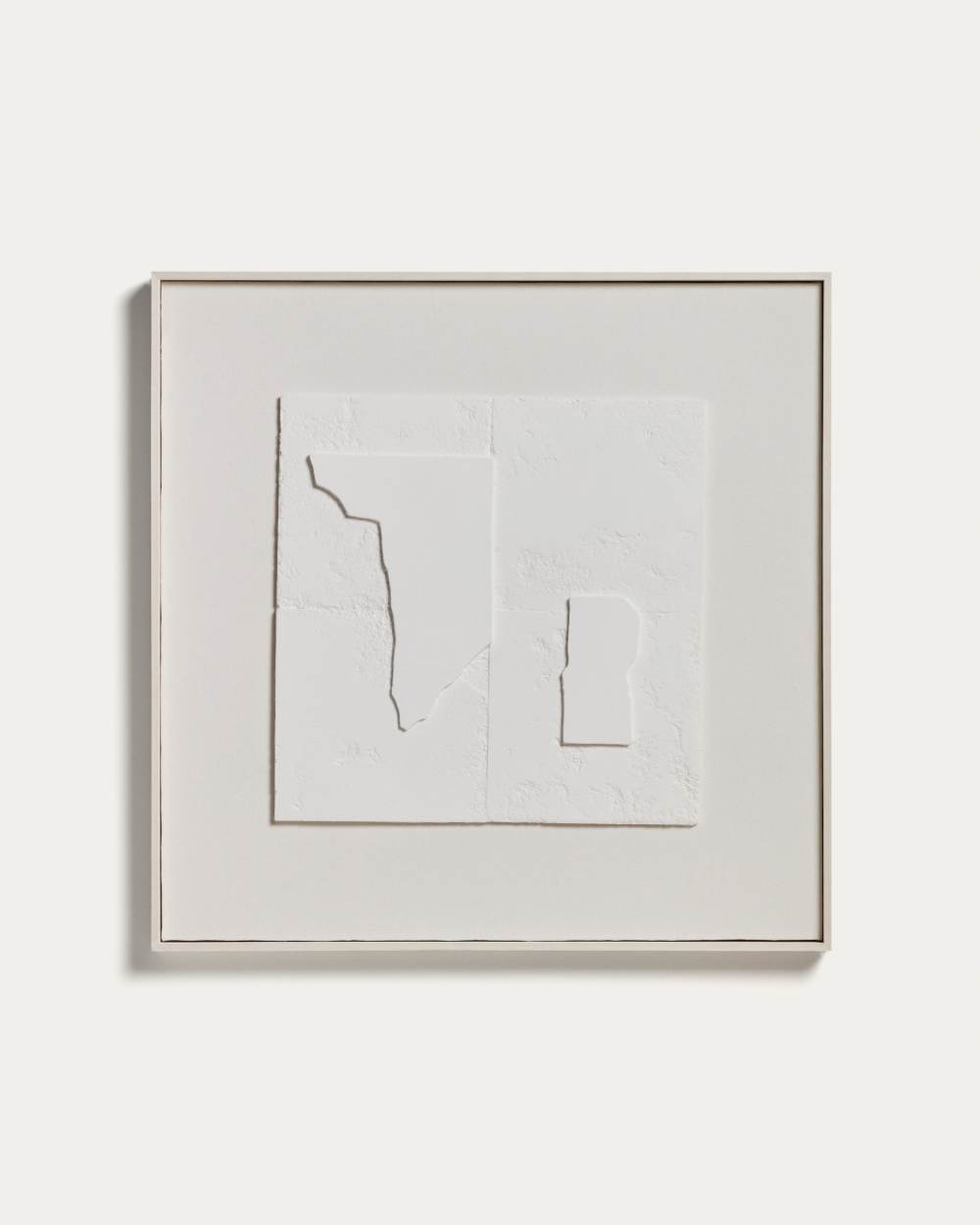 Tableau abstrait Gadir blanc 80 x 80 cm