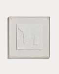 Tableau abstrait Gadir blanc 80 x 80 cm