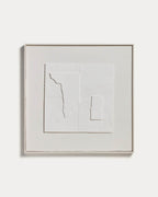 Tableau abstrait Gadir blanc 80 x 80 cm