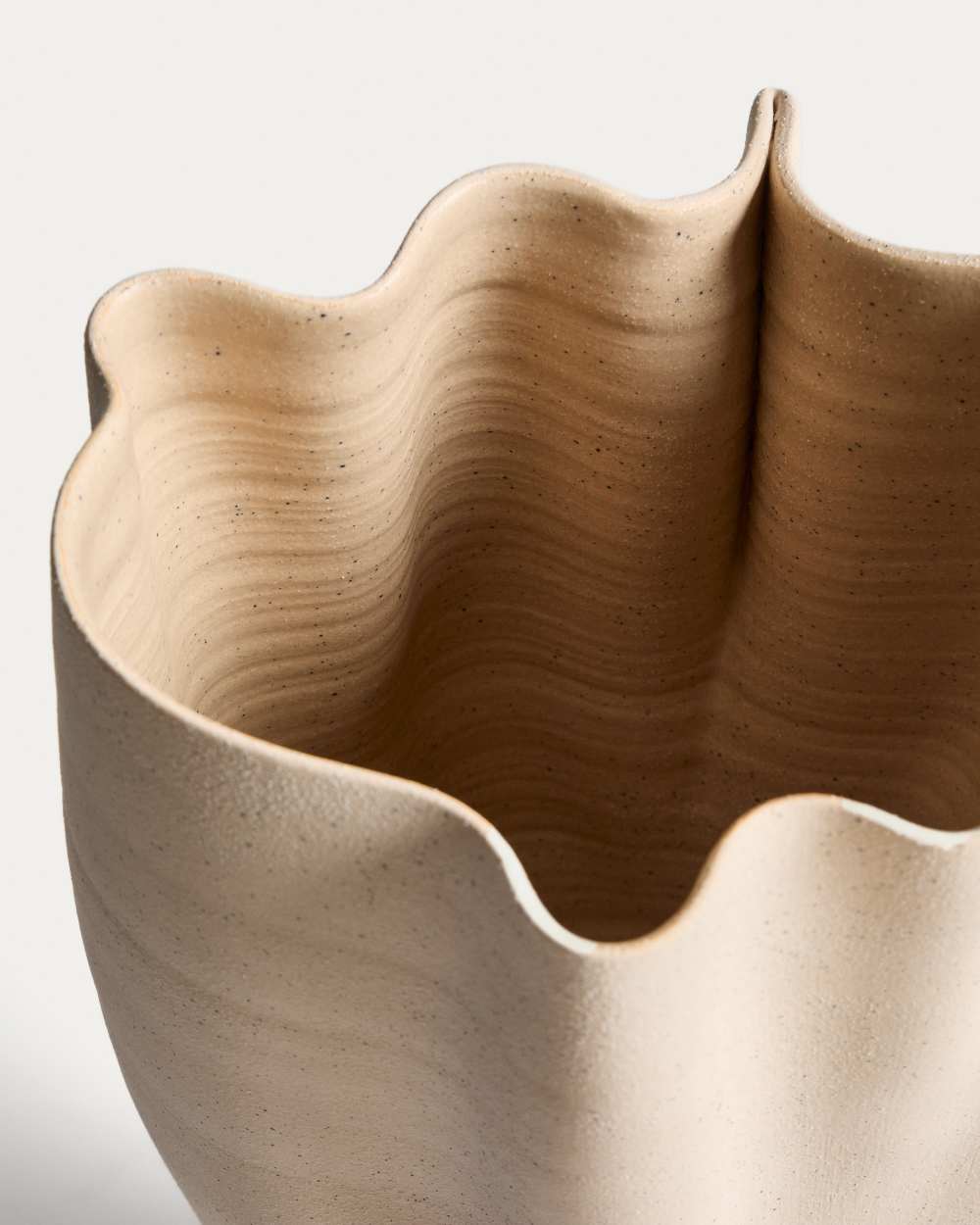 Vase Nilea en céramique beige 44 cm - view 4