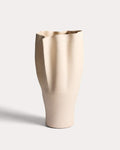 Vase Nilea en céramique beige 44 cm